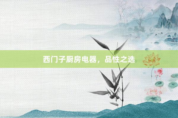 西门子厨房电器,品性之选